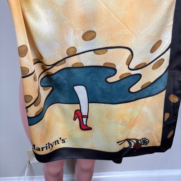 Marilyn's rectangle scarf printed lady 70" x 19" - Picture 3 of 7
